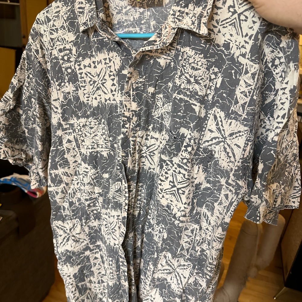 Vintage 80’s Beach Club Short-Sleeved Button-Up Shirt